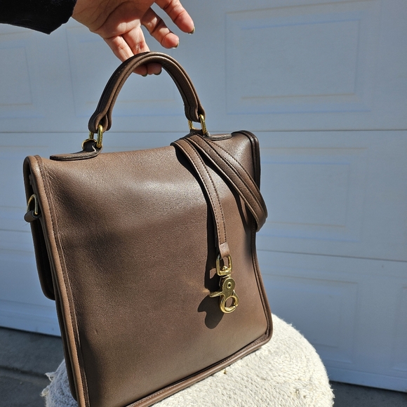 Vintage Coach Station Bag Cross Body Top Handle Purse  5130 - Picture 4 of 10